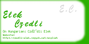 elek czedli business card